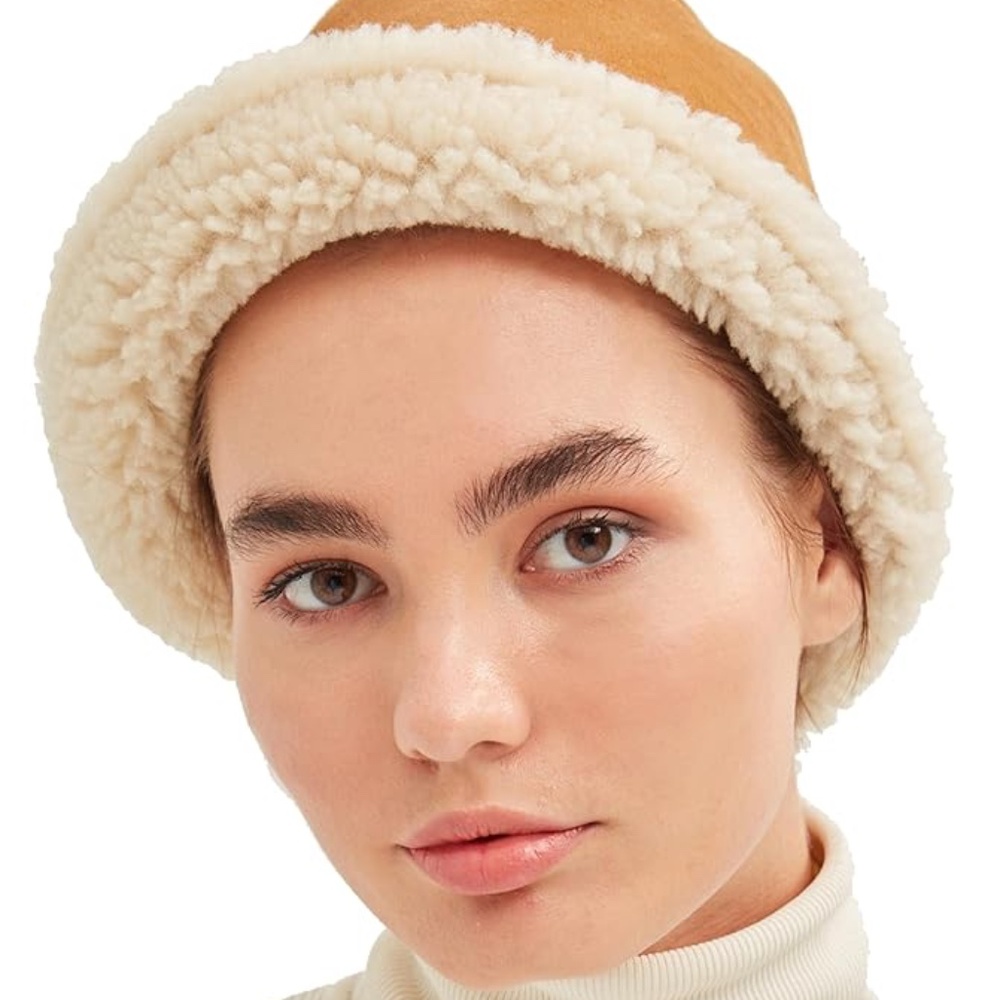 Genuine Shearling Bucket Hat - Unworn